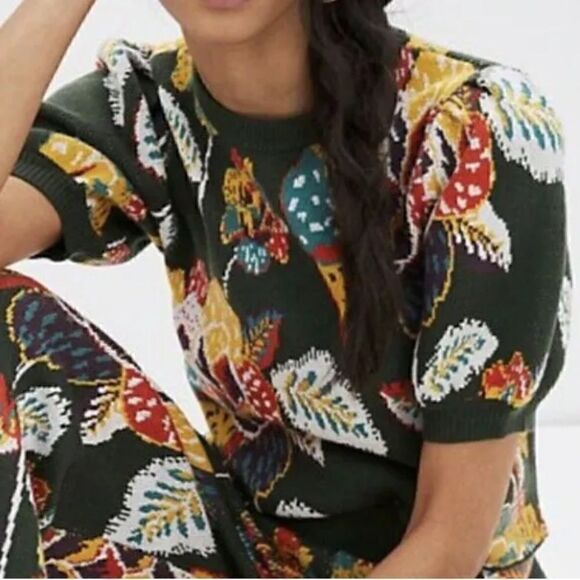 Farm Rio Margarita floral knit top - Picture 3 of 12